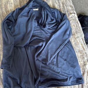 UGG Navy Blue Cardigan size S velvet fits medium too with pockets